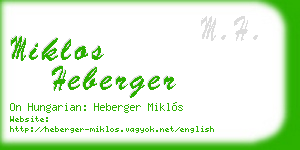 miklos heberger business card